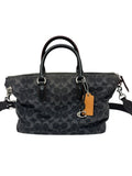 Coach Signature Denim Satchel Handbag (H18 X L27 x W14 cm)