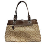 Coach Signature Kisslock Shoulder Tote Bag