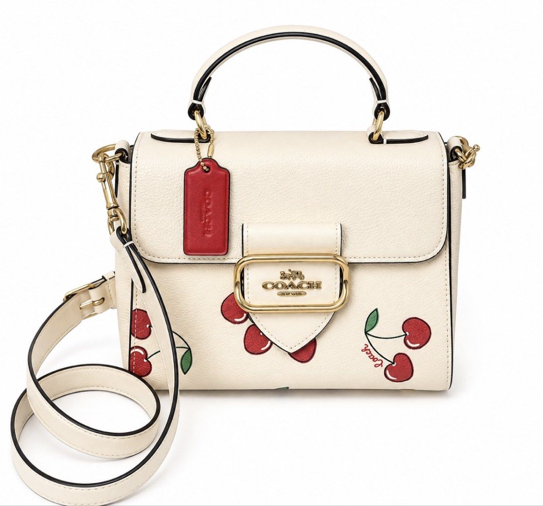 Coach Top-Handle Crossbody Leather Bag with Cherry Print Main image