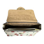 Coach Top-Handle Crossbody Leather Bag with Cherry Print