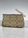 Coach Signature wristlet pouch with chain strap (H11 x L17 cm)