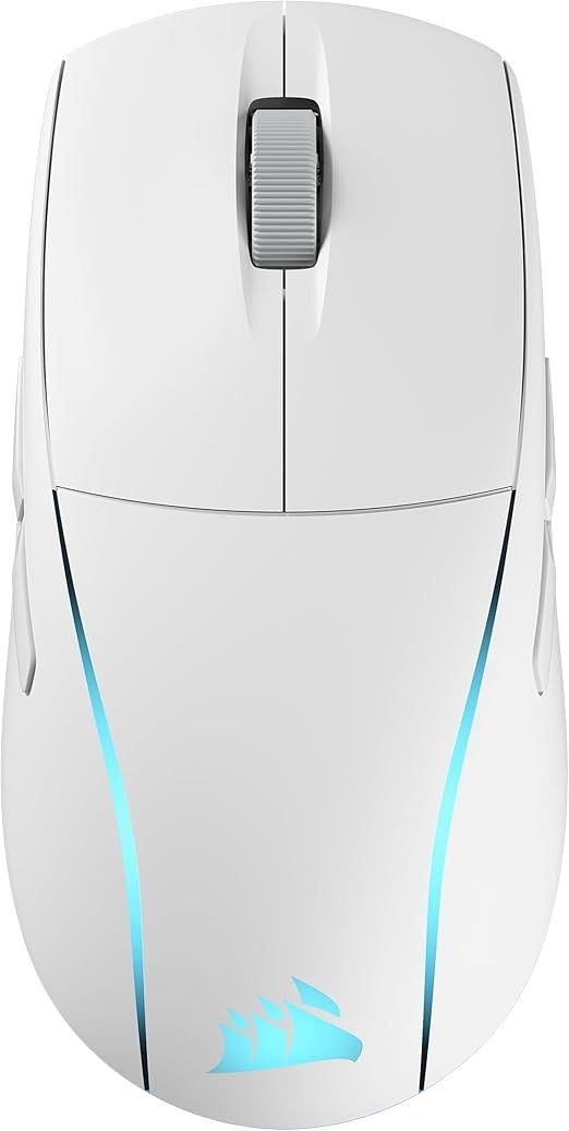 CORSAIR CH-931D011-AP M75 WIRELESS Lightweight RGB Gaming Mouse, Supports iCUE for FPS, 3.1 oz (89 g), 26000 DPI with QUICKSTRIKE, Bluetooth/SLIPSTREAM Wireless Connection, White