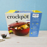 CrockPot Artisan Round Enameled Cast Iron Dutch Oven With Lid 7 Quart 6914402