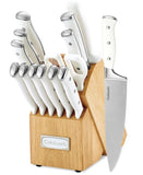 Cuisinart C77WTR-15P Triple Rivet Collection 15-Piece Cutlery Block Set, White