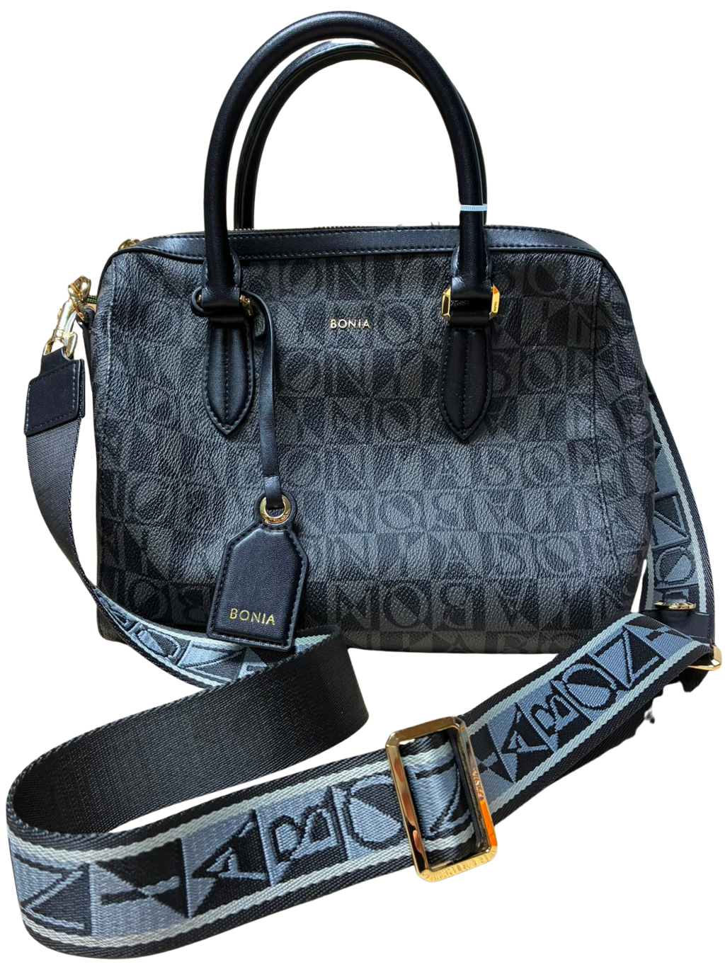 Bonia 801391315083 Martina Monogram Satchel Bag