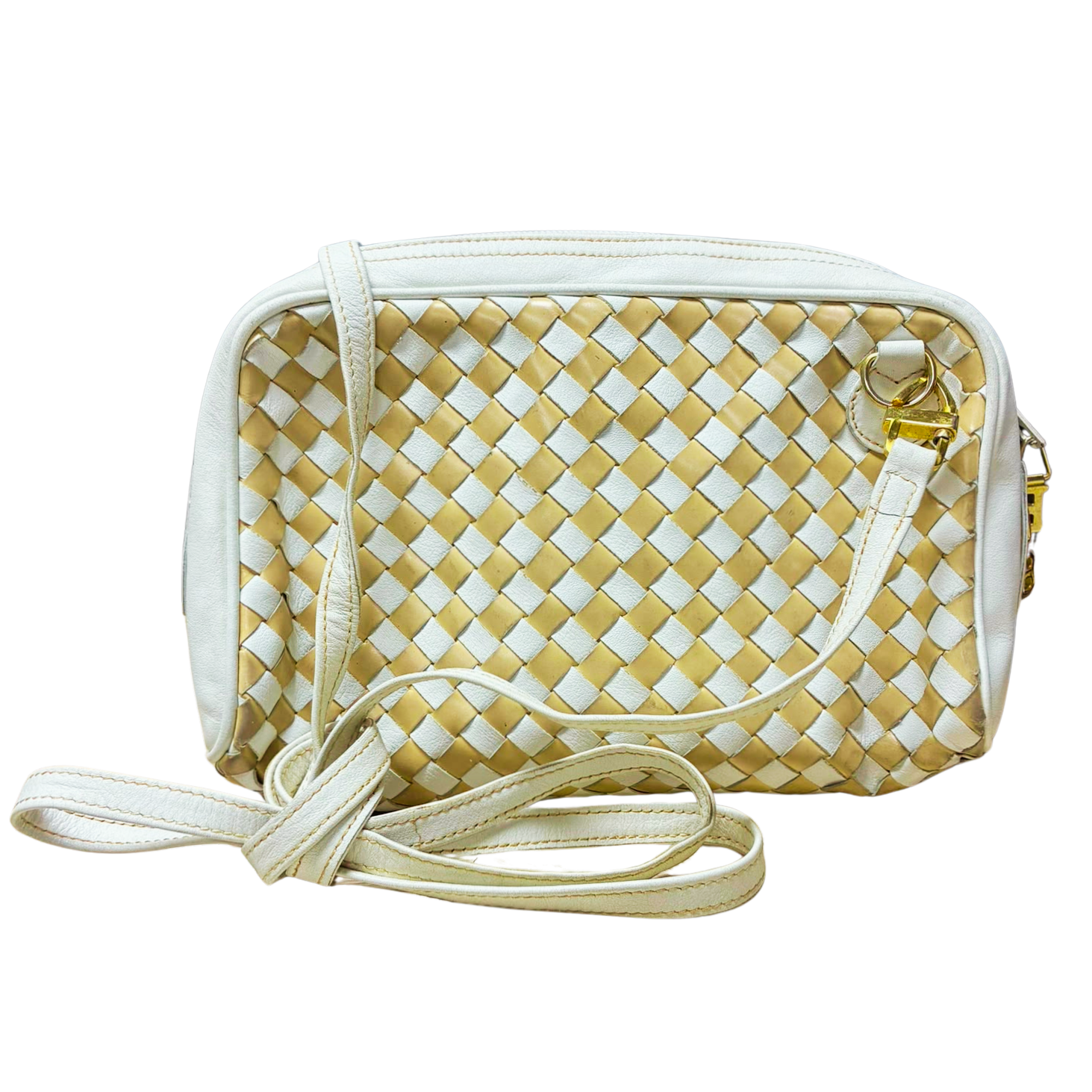 Bally Woven Checkerboard 3 Way Camera Bag Shoulder Bag Secondary image