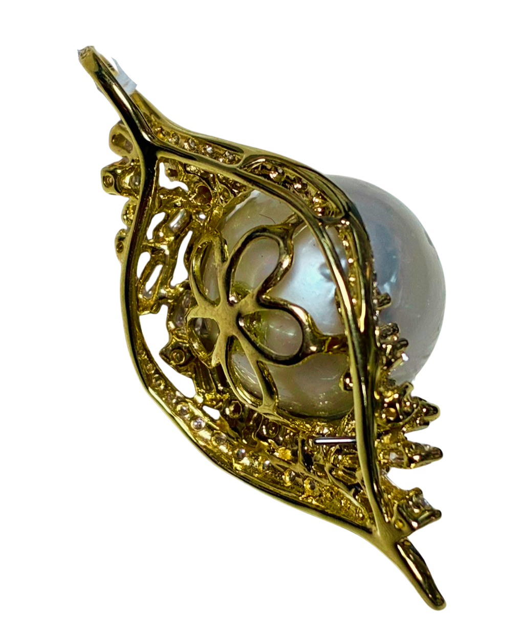 750YG South Sea Pearl And Diamond Pendant 7.5GM