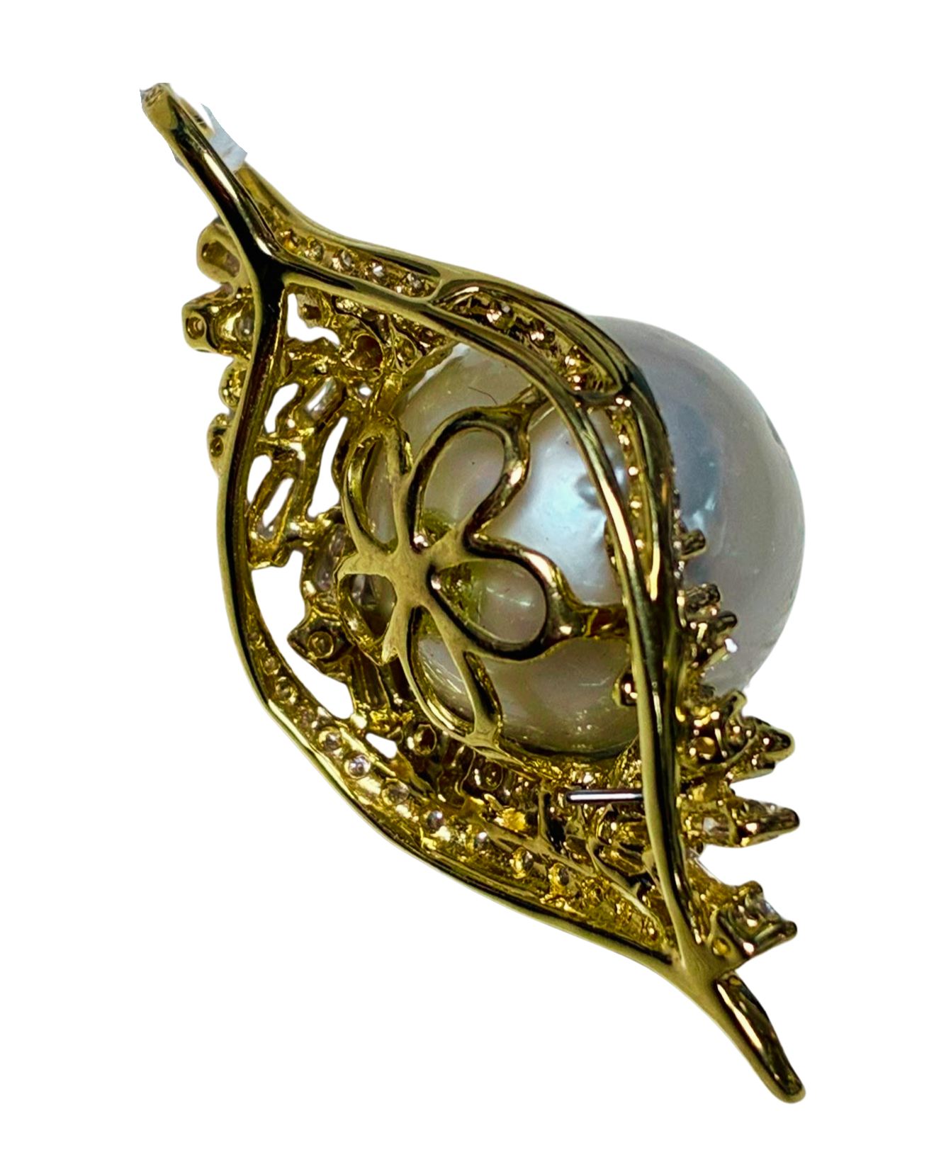 750YG South Sea Pearl And Diamond Pendant 7.5GM