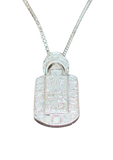 Platinum 900 Diamond Pendant Necklace