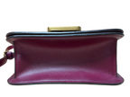 Coach Alie Shoulder Bag 18 In Signature Jacquard With Snakeskin Detail Brass Burgundy Blk Cherry