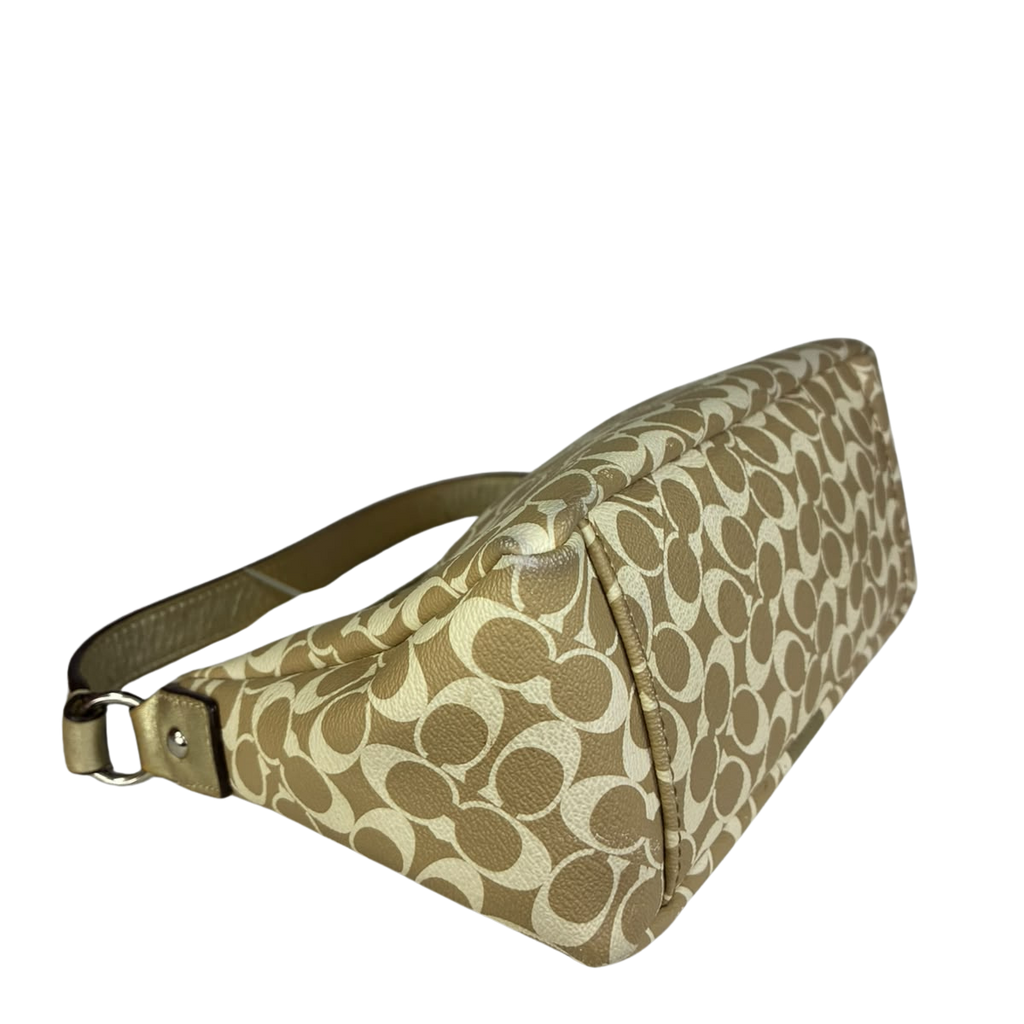 Coach Signature C Chelsea Heritage Gold Shoulder Bag