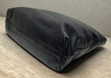 Prada BN1713 Black City Calf Leather Large Shopping Tote Bag