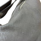 Longchamp Quadri Shoulder Bag Grey Textured Leather
