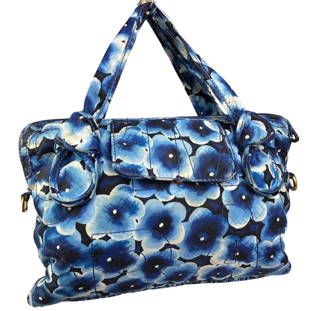 Marc By Marc Jacobs Blue Floral Nylon Tote