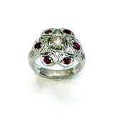 750WG Rubies & Diamond Ring