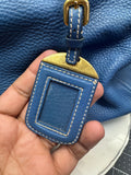 Prada Blue Vitello Daino Leather Bag