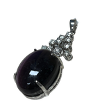 750WG Cats Eye And Diamond Pendant 10.5GM