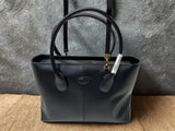 Tods Tote Handbag Leather Medium Black
