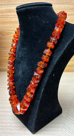 Vintage Faceted Baltic Amber Bead Necklace 43.4G