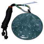 Jade Like Jade Guan Yin Pendant With Adjustable Cord Necklace