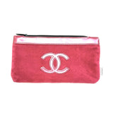 Chanel, Le Rouge Red Velvet CC Logo Pouch