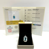 PT950 Aquamarine & Diamond Pendant