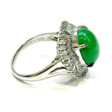 PT900 Jadeite & Diamond Ring