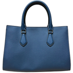 Michael Kors Sheila Medium Center Zip Satchel Crossbody Bag Navy