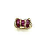 18KYG Rubies & Diamonds Ring