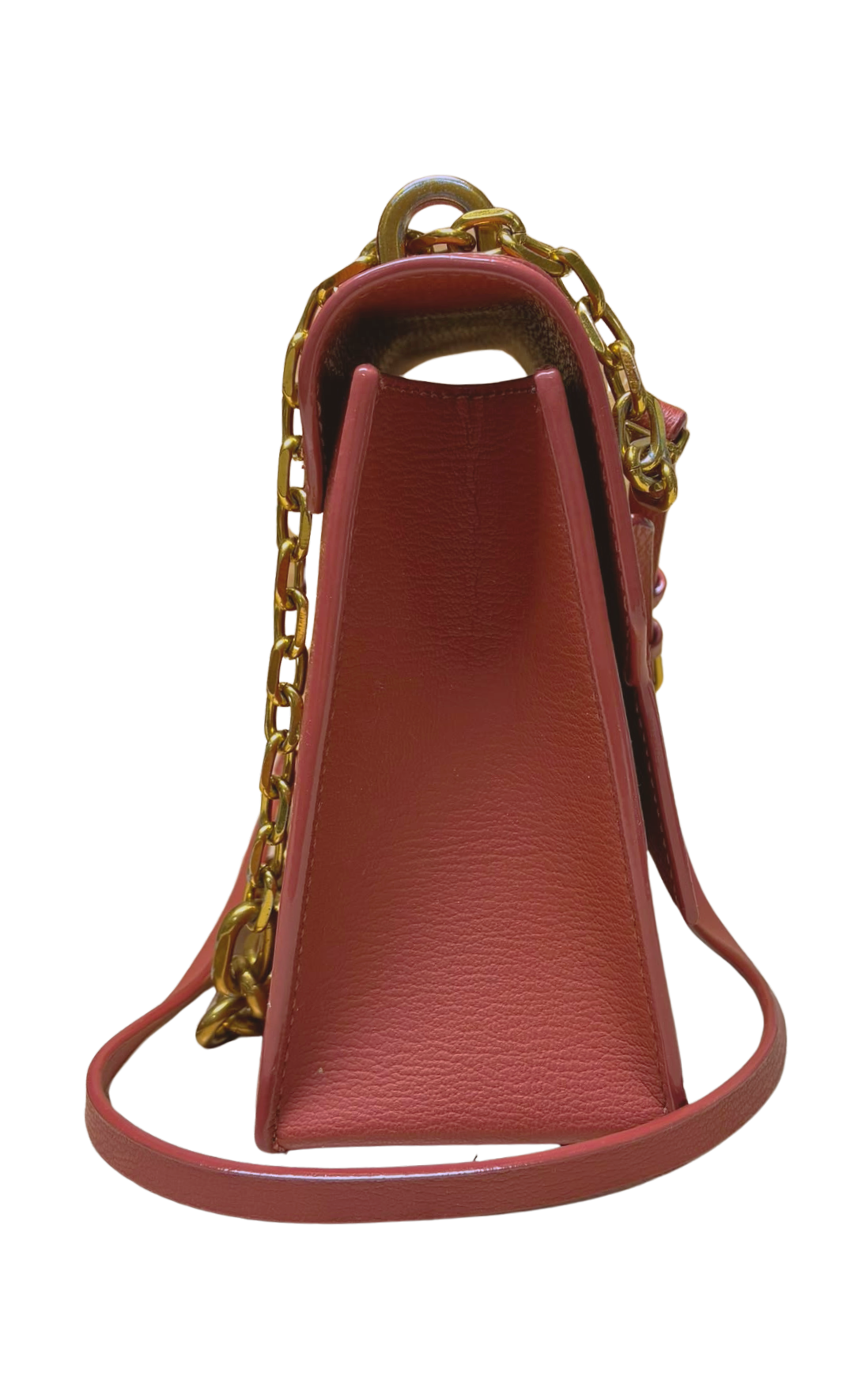 Charles And Keith CK2807011502 Front Flap Chain Handle Crossbody Bag Brick