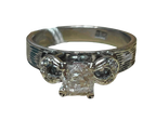 750WG Diamond Ring Four Prong Setting 3.7G