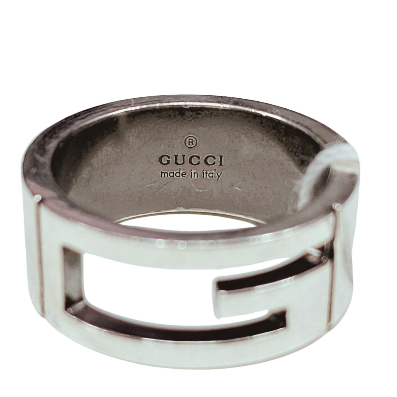 Gucci Branded Cutout G Ring SV925 7.7G Size 11 Secondary image