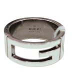 Gucci Branded Cutout G Ring SV925 7.7G Size 11