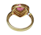 18KYG heart Shaped Ruby Ring 7.2GM