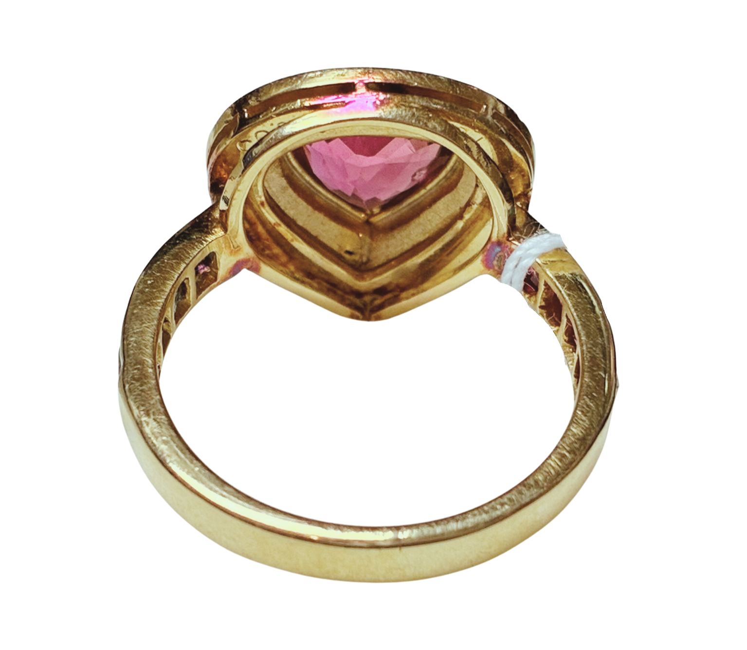 18KYG heart Shaped Ruby Ring 7.2GM