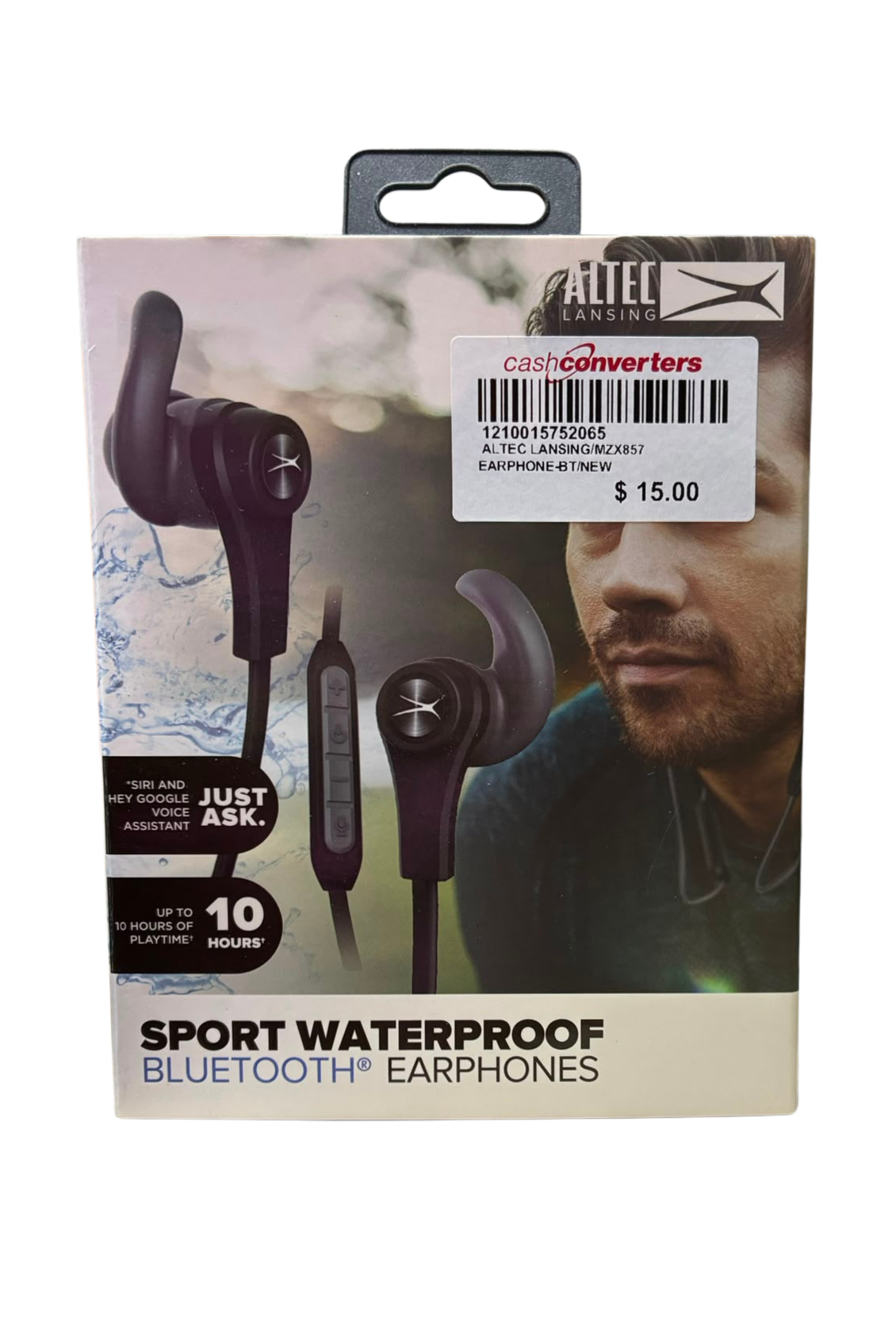 Altec Lansing Sport Waterproof Bluetooth Earbuds Black MZX857BLK