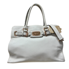 Michael Kors Hamilton East West Large Satchel Ivory