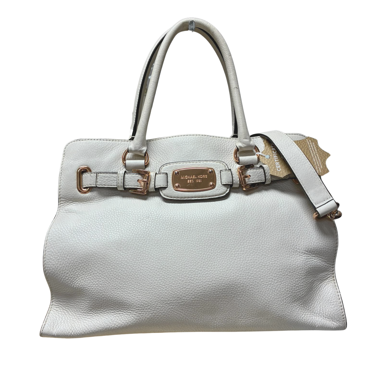 Michael Kors Hamilton East West Large Satchel Ivory