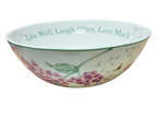 Lenox Butterfly Meadow Live Well Laugh Often Love Much Serving Bowl White