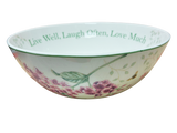 Lenox Butterfly Meadow Live Well Laugh Often Love Much Serving Bowl White