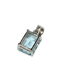 750WG Emerald Cut Light Blue Gemstone 1.2GM