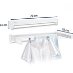 Leifheit L83201 Telegant 36 Protect Plus Wall Dryer White 72x37cm
