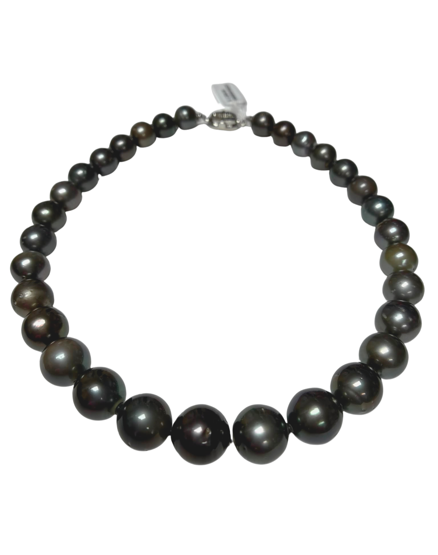 Tahitian Cultured Black South Sea Pearl Necklace 11.4 To 14.4MM Main image