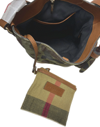 Burberry Camouflage Trimmed Ashby Bucket Bag