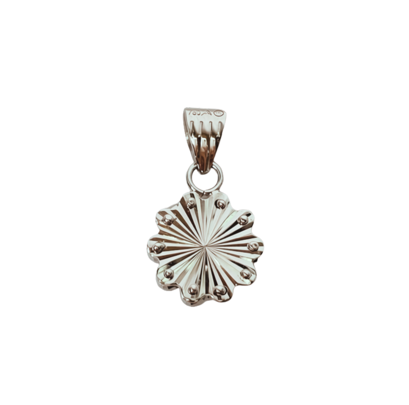750WG Textured Cluster Bead Pendant 1.4GM