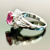 PT900 Ruby With Diamond Ring