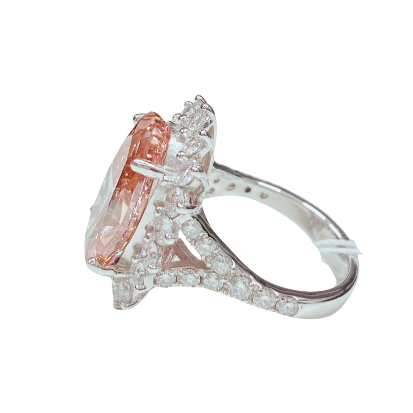18KWG Pink Lab Grown Diamond Ladys Ring 8.34GM Secondary image