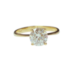 18KYG Round Brilliant Cut 1.20carat Diamond Solitaire Engagement Ring 1.95GM