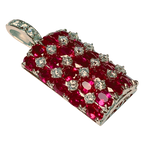 K18 White Gold Ruby And Diamond Pendant 5.91G