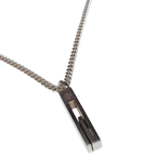 Gucci SV925 Cutout G Bar Necklace 15.6G